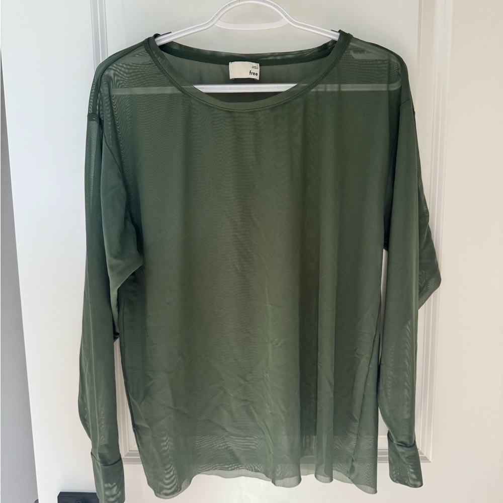 Wilfred Olive Long Sleeve Sheer Tee